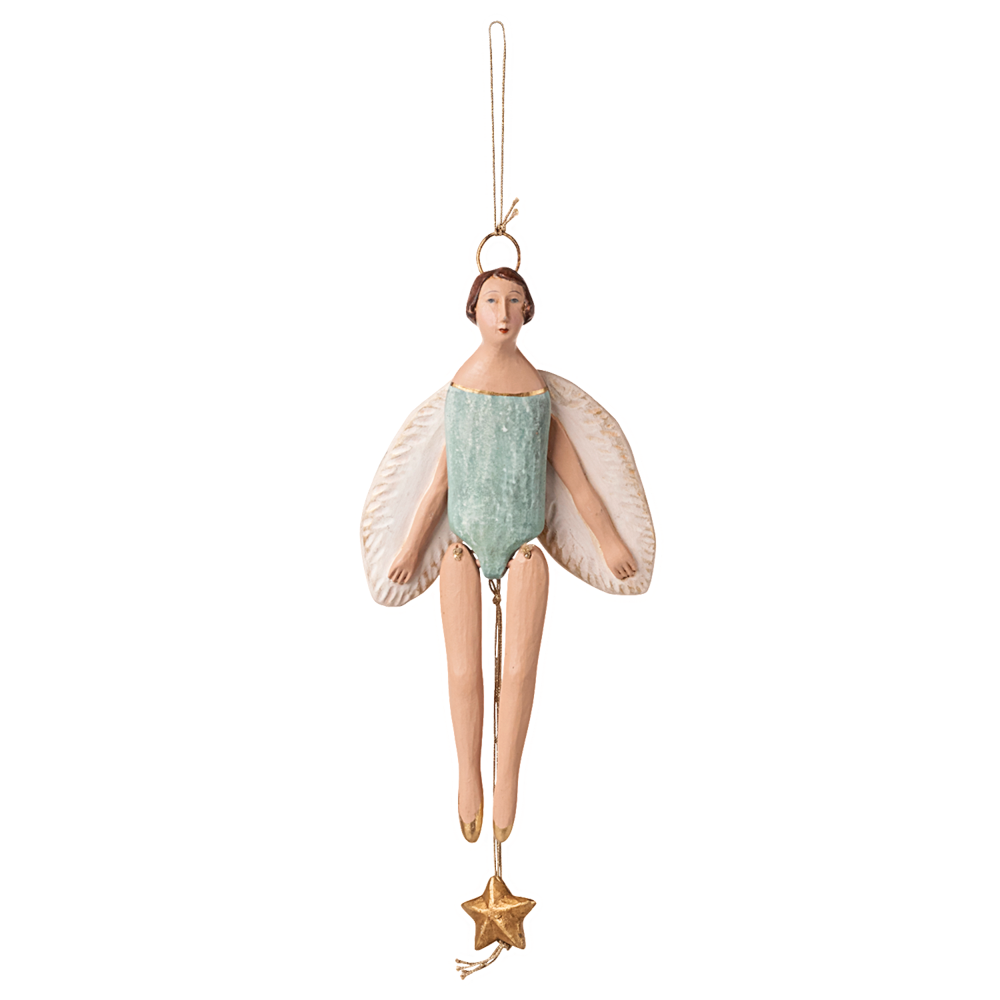 MAILEG Dekoracja bożonarodzeniowa anioł 20,5cm - ANGEL JUMPING SMALL MINT