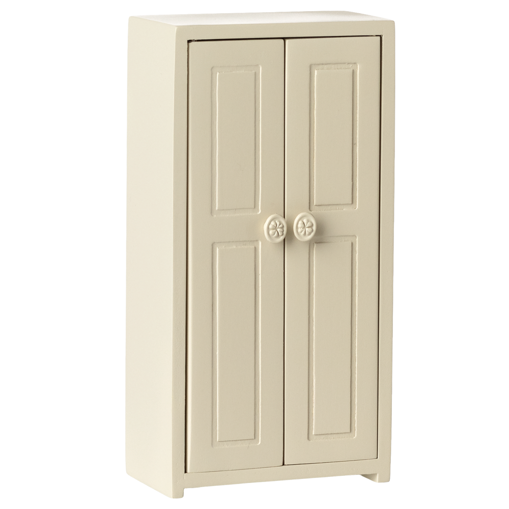 MAILEG Drewniana szafa dla myszek 14cm - CREAM
