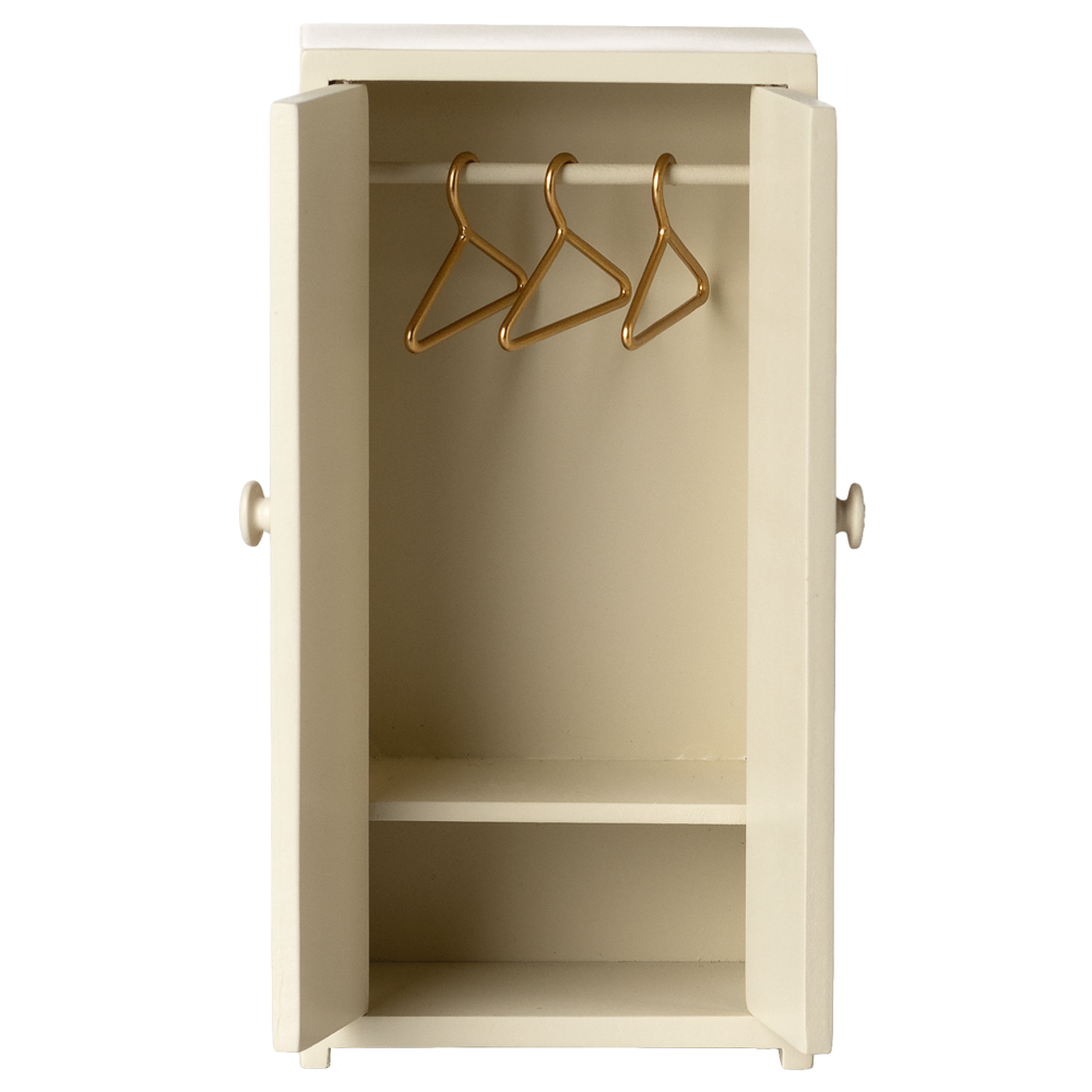 MAILEG Drewniana szafa dla myszek 14cm - CREAM