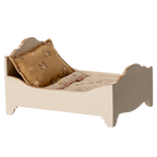 MAILEG Drewniane łóżeczko dla myszek 9,5cm - OFF WHITE
