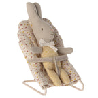 Maileg Króliczek 11cm niemowle - Rabbit my yellow check boy