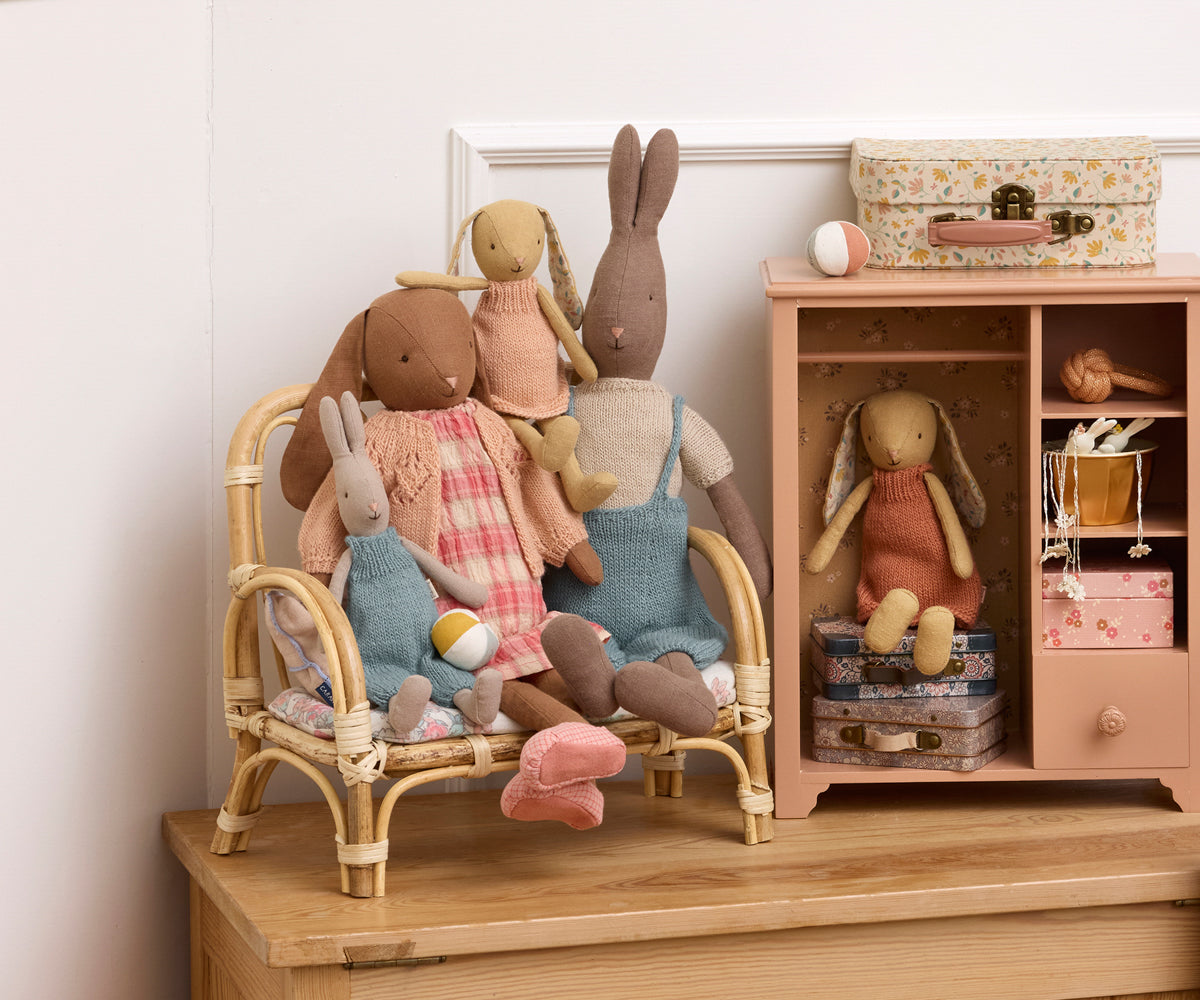 MAILEG Króliczek 26cm - RABBIT KNITTED OVERALL size 1