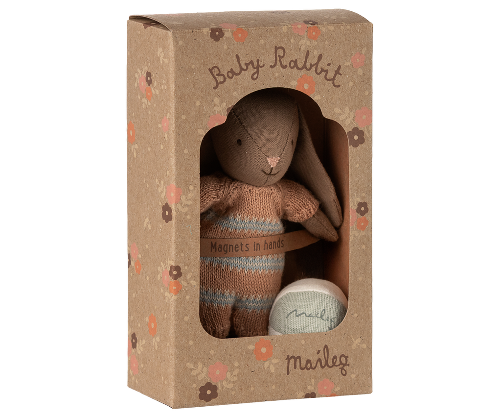 MAILEG Króliczek z piłeczką 11cm - BUNNY SET DUSTY ROSE