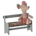 Ławeczka dla myszek czerwona 8 cm Red - Maileg