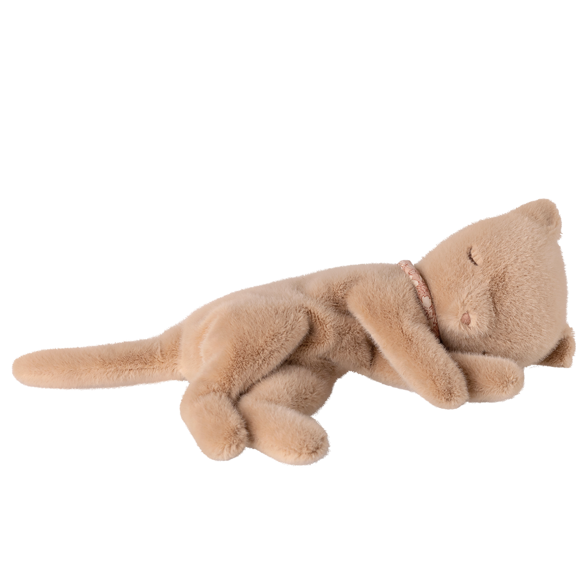 MAILEG Maskotka pluszowy śpiący kotek - KITTEN SMALL CREAM PEACH