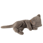 MAILEG Maskotka pluszowy śpiący kotek - KITTEN CREAM SMALL GREY