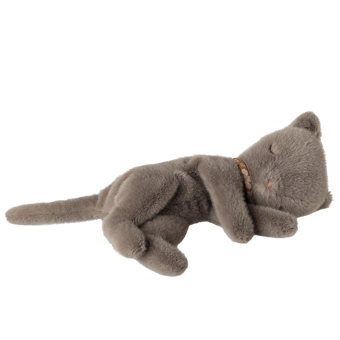 MAILEG Maskotka pluszowy śpiący kotek - KITTEN CREAM SMALL GREY