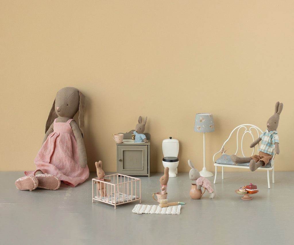 MAILEG Metalowe łóżeczko | kojec dla myszek MY - PLAYPEN ROSE