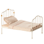 MAILEG Metalowe łóżeczko 13cm - OFF WHITE