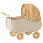 Metalowy wózek dla myszek 15cm - MICRO PRAM YELLOW Maileg
