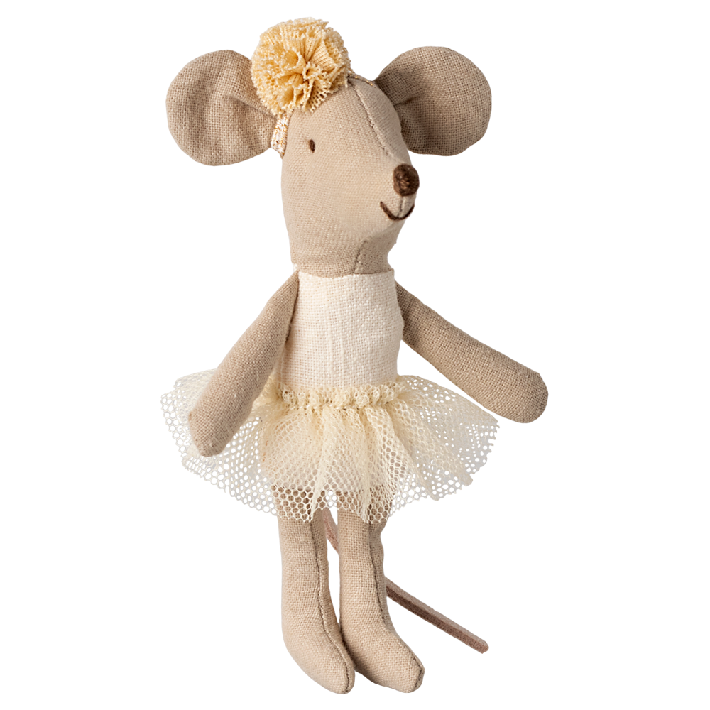 Myszka baletnica 11cm - Ballerina Little Sister Off White - Maileg