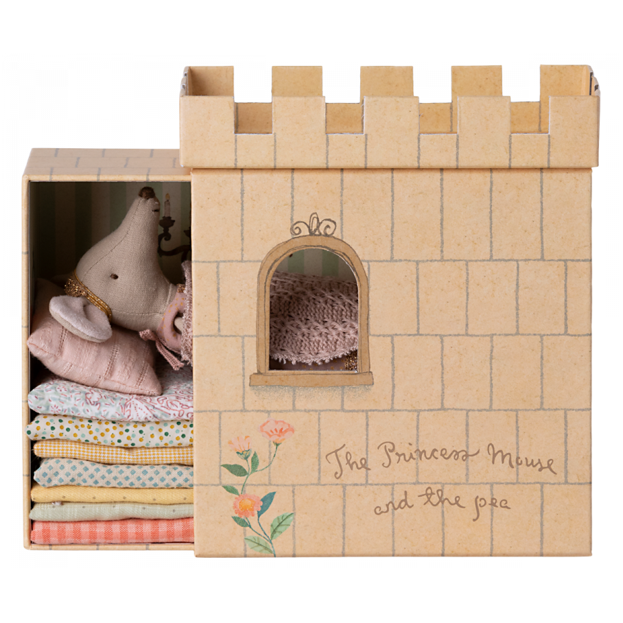 Maileg Myszka na ziarnku grochu 17cm - PRINCESS ON THE PEA