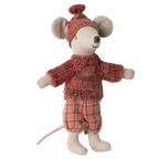 Myszka narciarka 13cm - Winter big sister rose Maileg
