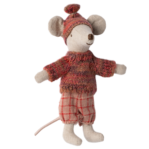 Myszka narciarka 13cm - Winter big sister rose Maileg