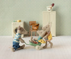 MAILEG Myszka rowerzysta 13cm - TRICYCLE BIG BROTHER BROWN