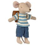 MAILEG Myszka rowerzysta 13cm - TRICYCLE BIG BROTHER BROWN
