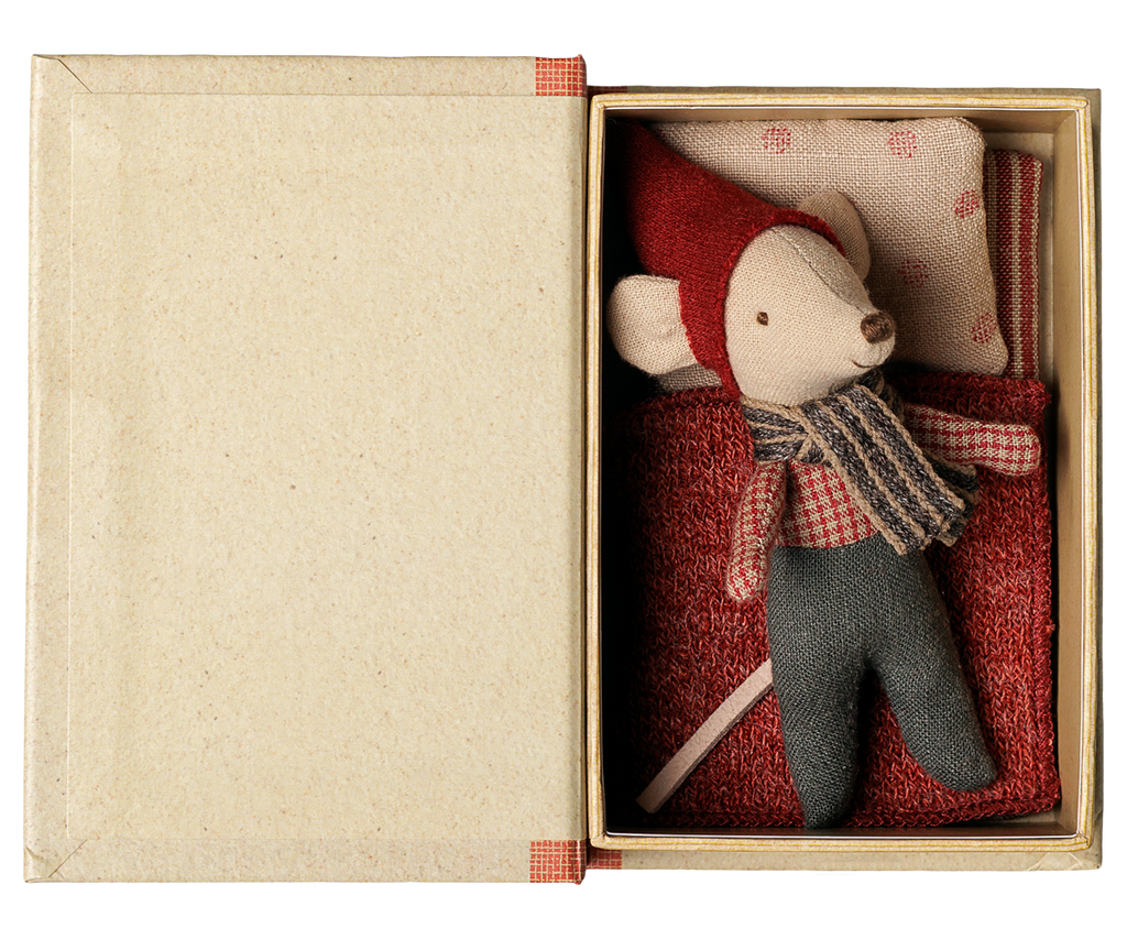 MAILEG Myszka świąteczna w książce 11cm - BABY in BOOK
