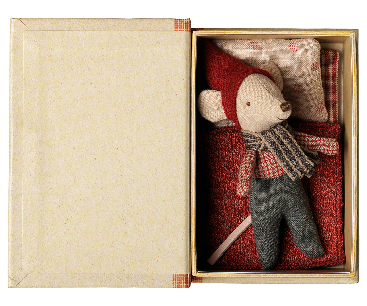 MAILEG Myszka świąteczna w książce 11cm - BABY in BOOK
