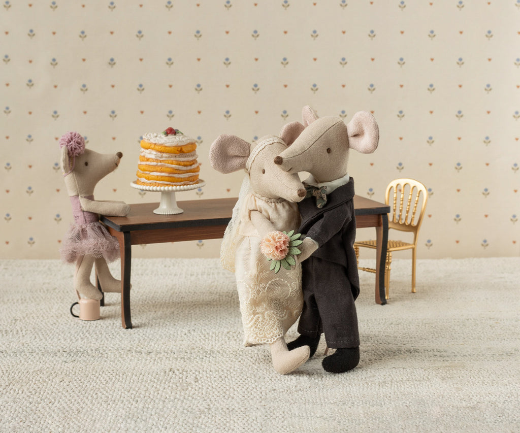 MAILEG Myszki mąż i żona | nowożeńcy | para młoda 16cm - WEDDING MICE
