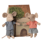 MAILEG Myszki starszy brat i starsza siostra 13cm - LouiMax & Stella BIG BROTHER & SISTER