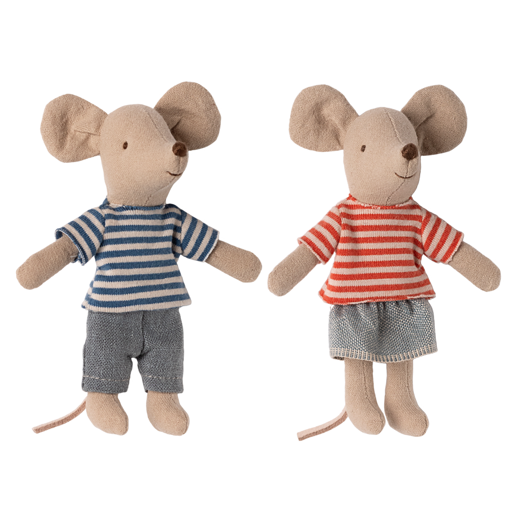 MAILEG Myszki starszy brat i starsza siostra 13cm - LouiMax & Stella BIG BROTHER & SISTER