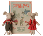 MAILEG Myszki świąteczne bliźniaki w książce 11cm - TWINS in BOOK