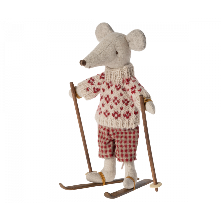 Maileg Narty dla myszek - SKI and SKI POLES Mum & Dad mouse