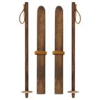 Maileg Narty dla myszek - SKI and SKI POLES Mum & Dad mouse