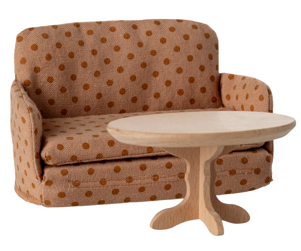 MAILEG Rozkładana sofa dla myszek 11cm - SOFA BED DOTS