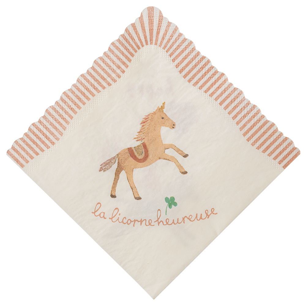 Serwetki papierowe 20szt - HAPPY BIRTHDAY UNICORN Maileg