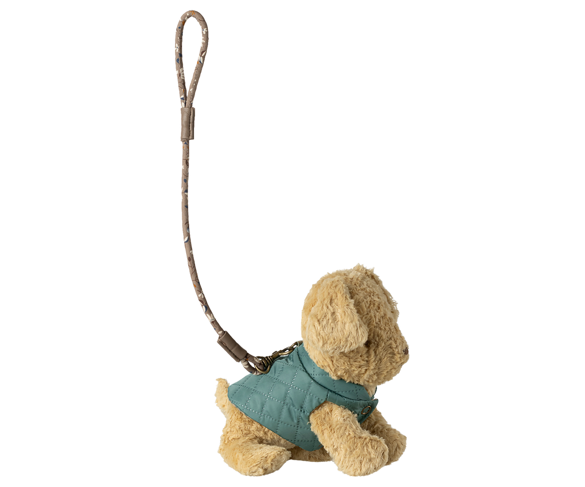 MAILEG Szelki i smycz dla pieska - PUPPY DARK MINT