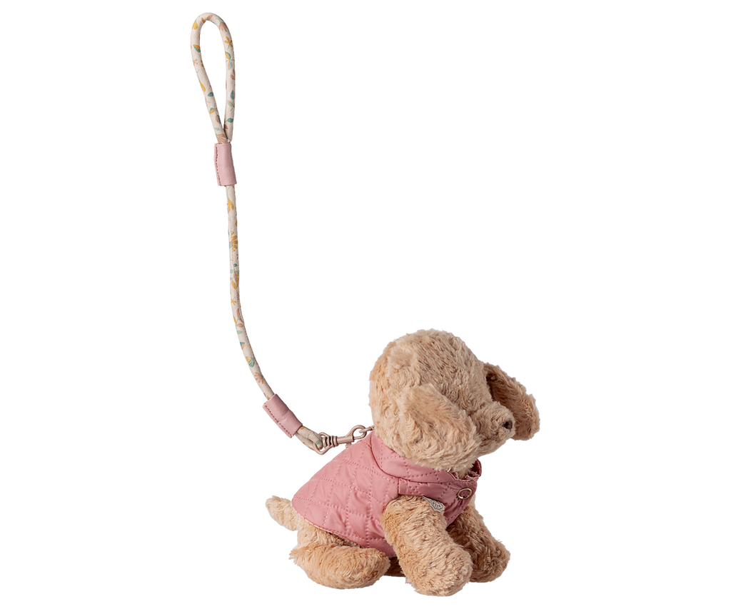 MAILEG Szelki i smycz dla pieska - PUPPY SUPPLY ROSE