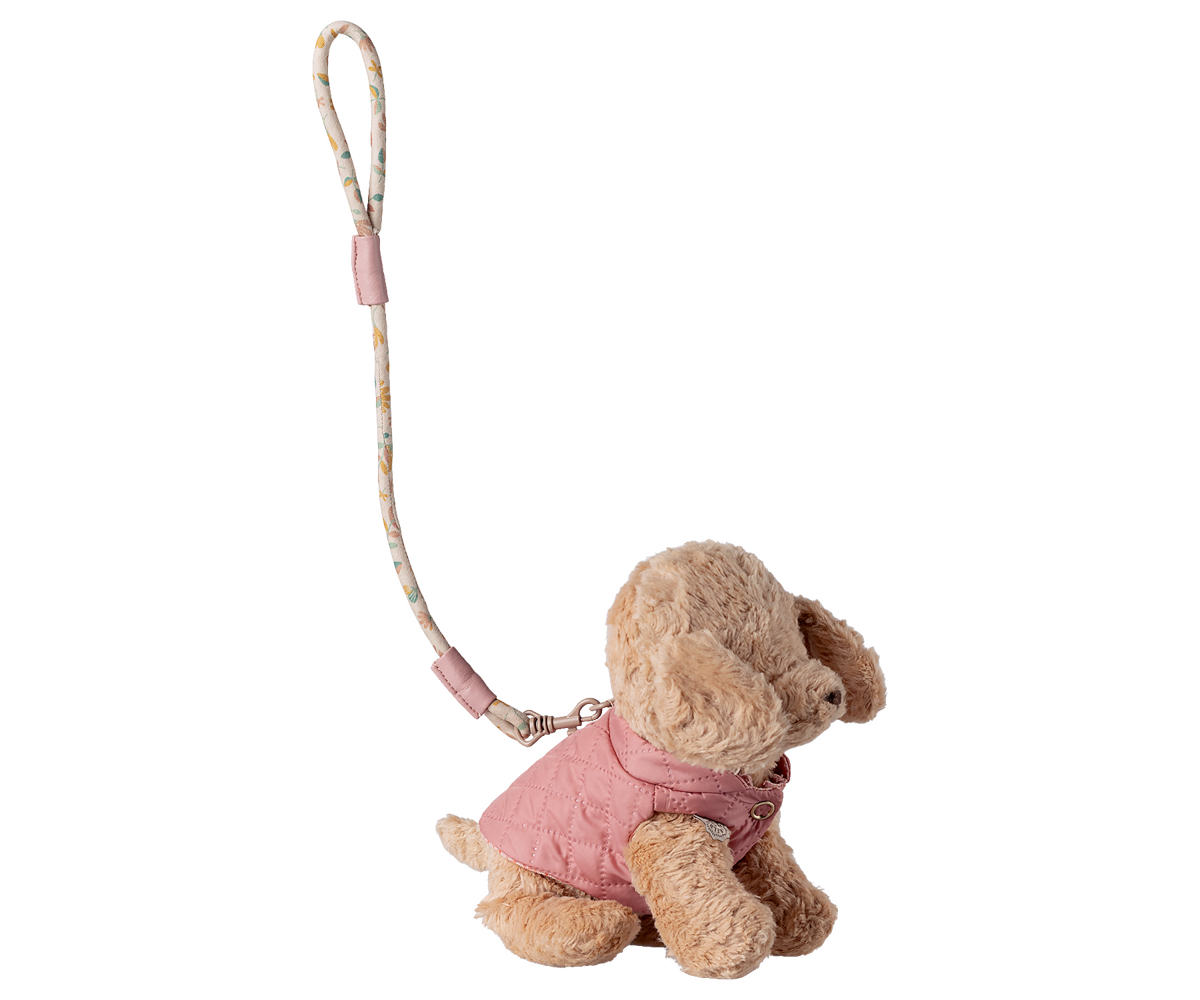 MAILEG Szelki i smycz dla pieska - PUPPY SUPPLY ROSE