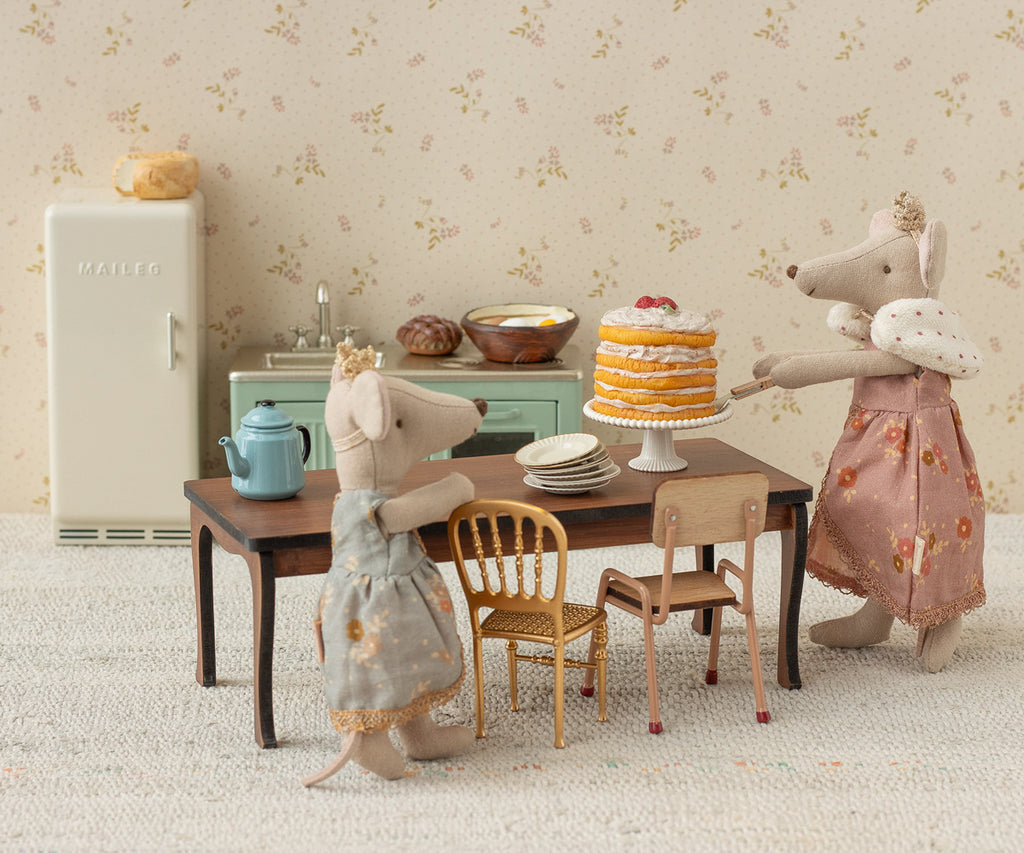 MAILEG Tort i patera dla myszek - PARTY CAKE OFF WHITE