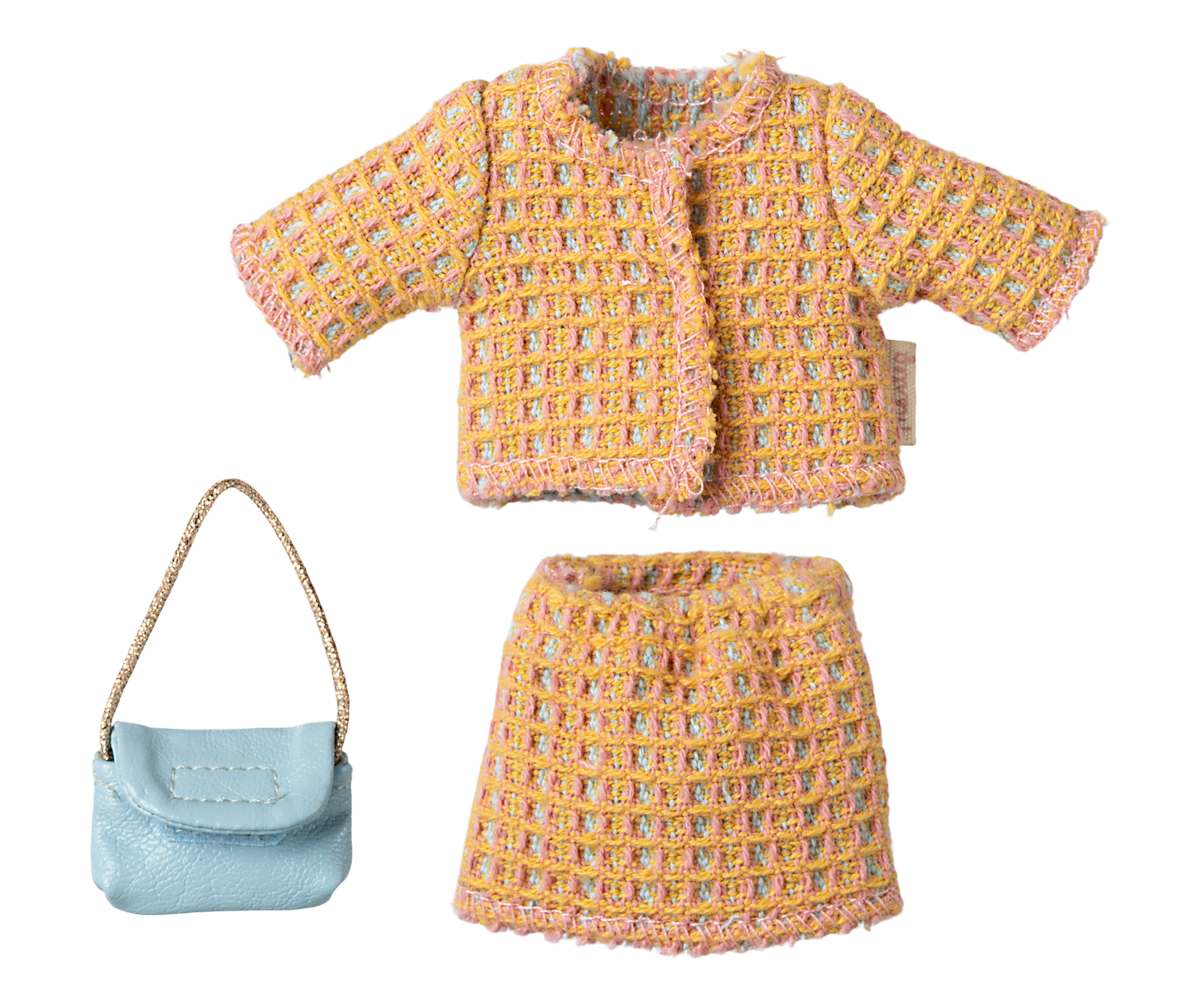 MAILEG Ubranko dla mamy myszki 15cm - SUIT & BAG