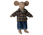 MAILEG Ubranko dla myszki 15cm - DAD CHECKED SHIRT & PANTS