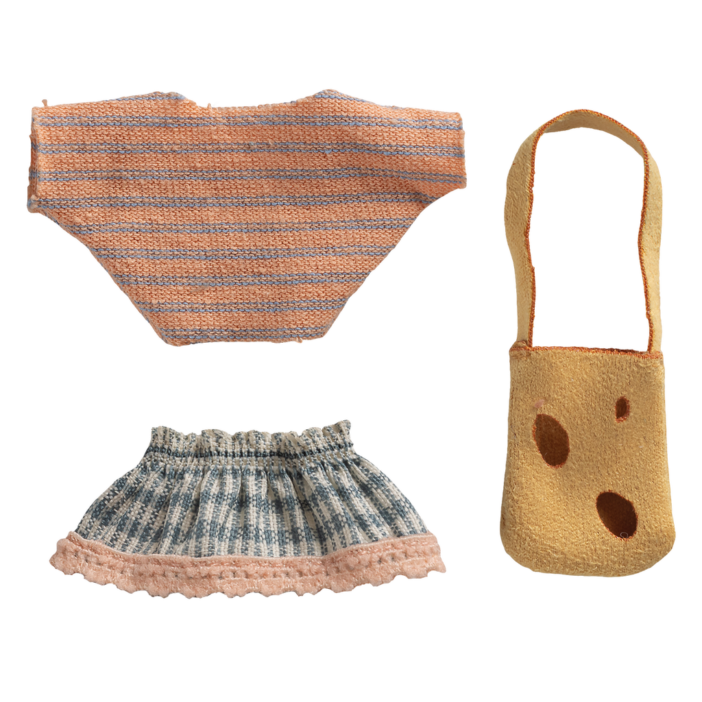 MAILEG Ubranko dla myszki młodszej siostry 11cm - CLOTHES and BAG