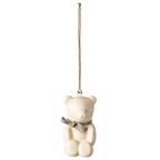 Zawieszka świąteczna miś - Teddy Bear Off White|Blue Maileg