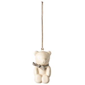 Zawieszka świąteczna miś - Teddy Bear Off White|Blue Maileg