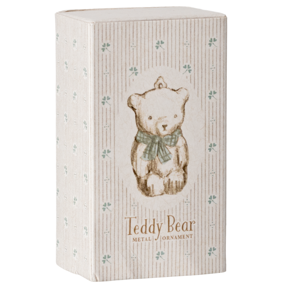 Zawieszka świąteczna miś - Teddy Bear Off White|Blue Maileg