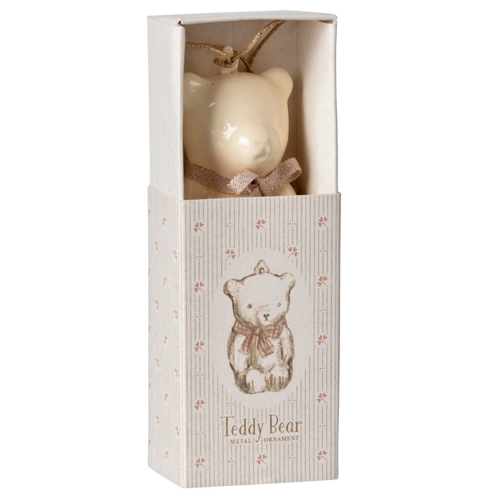 Zawieszka świąteczna miś - Teddy Bear Off White|Rose Maileg