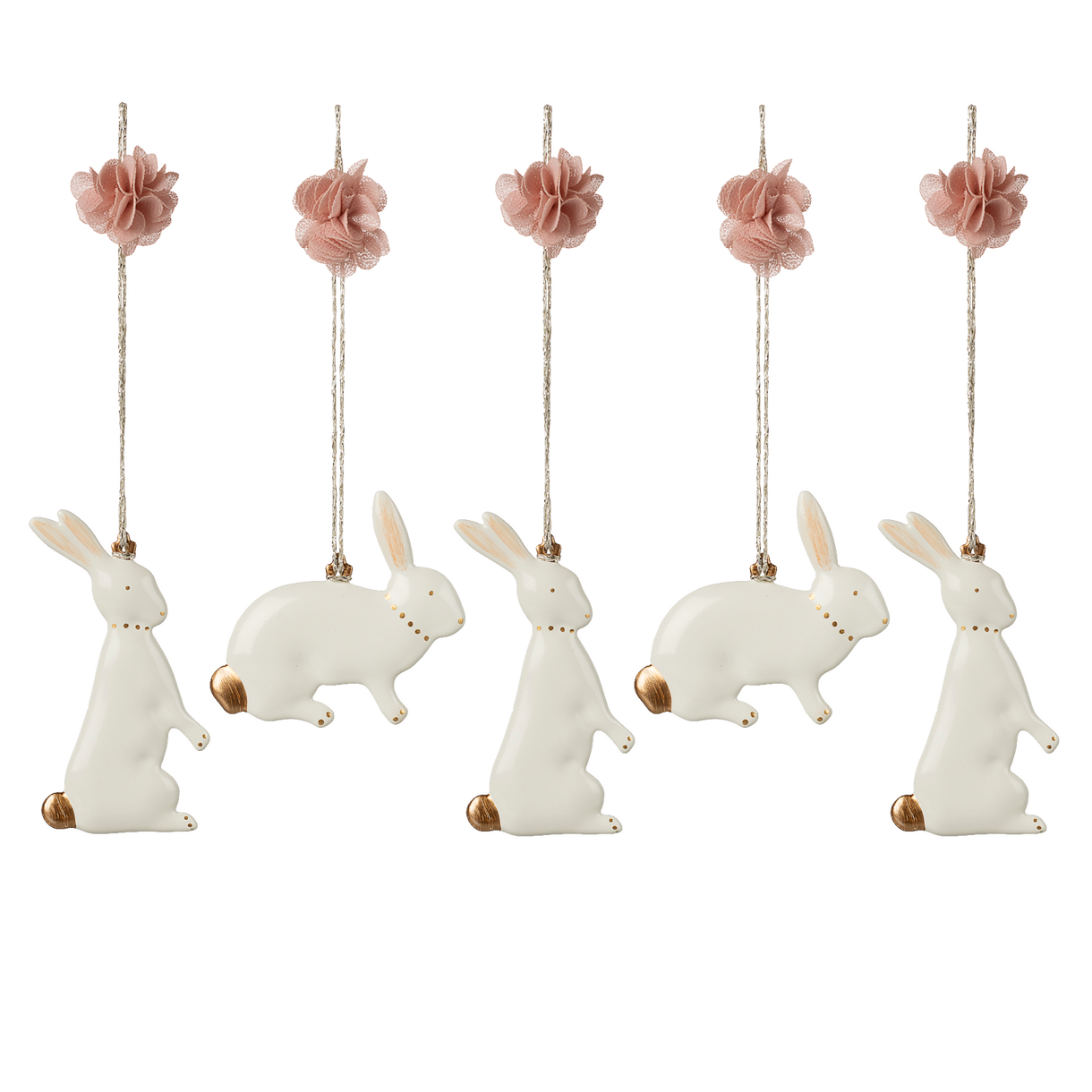 MAILEG Zawieszki metalowe 5 szt. w pudełku - EASTER BUNNY