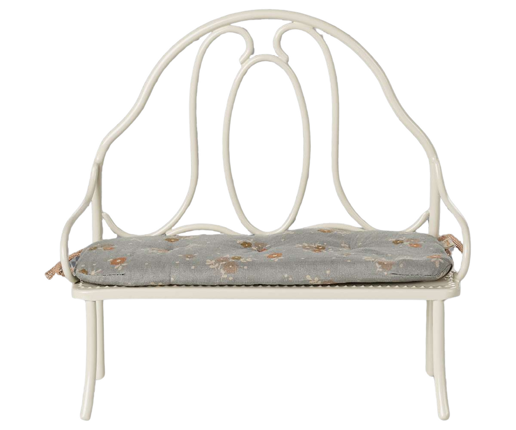 Ławka metalowa dla króliczków Vintage off White Maileg