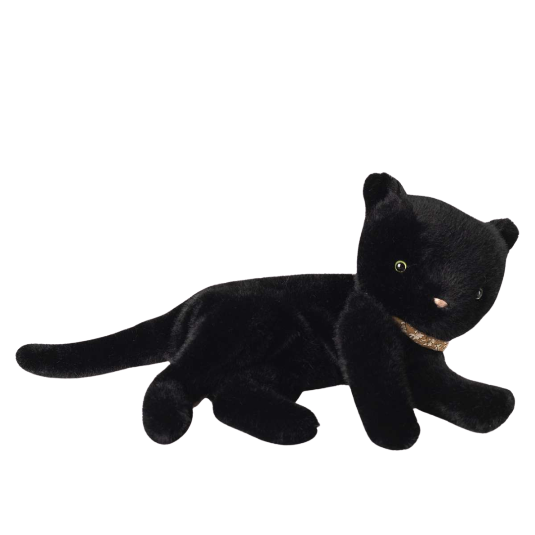 Maileg Pluszowy śpiący kotek, średni - czarny
