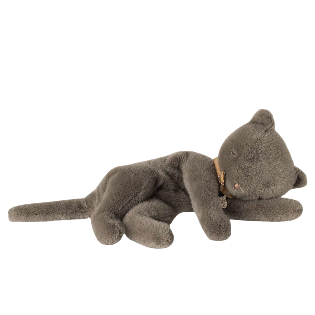 Maileg Pluszowy śpiący kotek, średni - szary