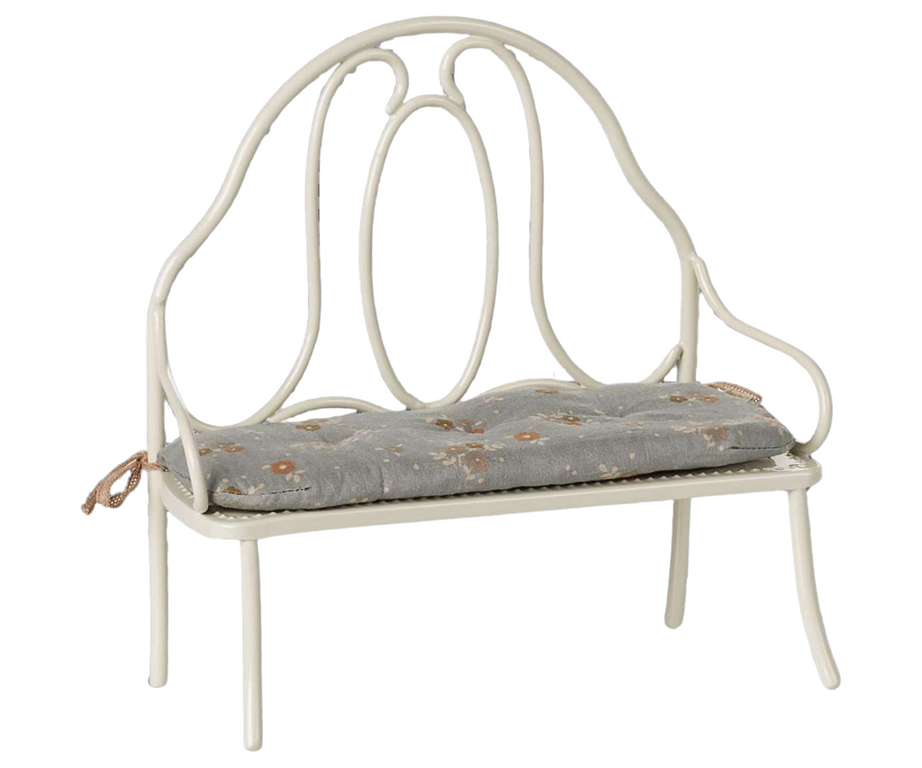 Ławka metalowa dla króliczków Vintage off White Maileg