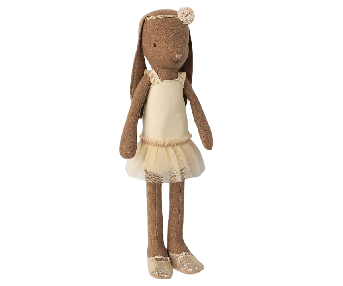 Króliczek Czekoladowy brąz - Strój baletowy i spódnica kremowa, rozmiar 2 Maileg