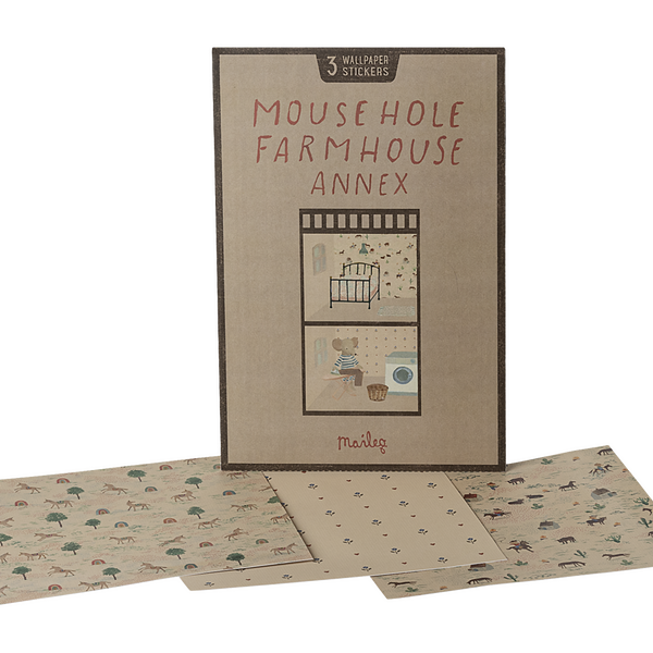 Zestaw tapet do domku dla myszek HOLE FARMHOUSE ANNEX Maileg