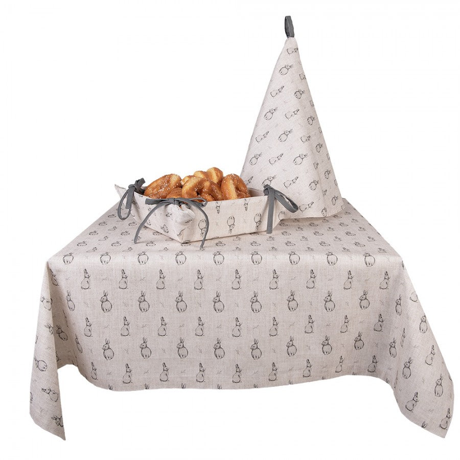 Obrus bawełniany króliczki 100 x 100 /  SS2025 Clayre & Eef