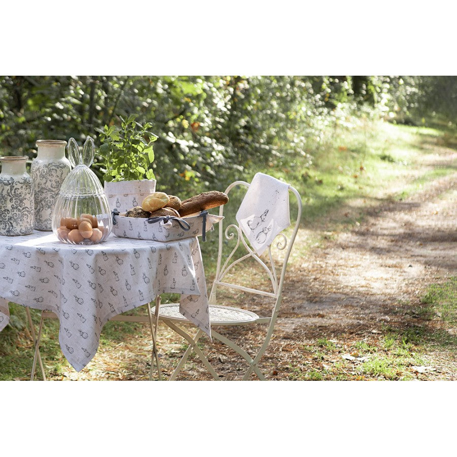 Obrus bawełniany króliczki 100 x 100 /  SS2025 Clayre & Eef